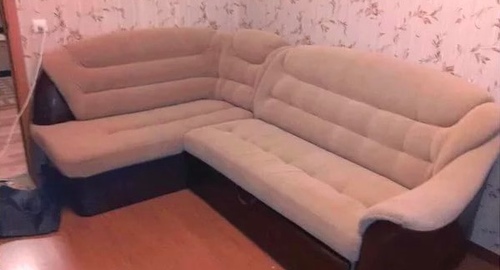 Перетяжка углового дивана. Климовск