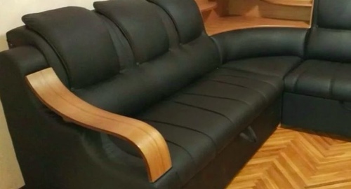 Перетяжка кожаного дивана. Климовск
